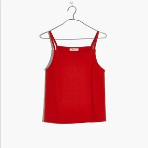 Madewell Texture & Thread Apron Red Tank Top